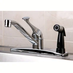 KB0573 8-Inch Centerset Kitchen Faucet in Polished Chrome Faucets With Side Spray