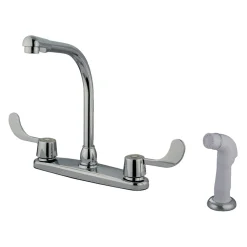 Best KB762 8-Inch Centerset Kitchen Faucet in Polished Chrome Faucets With Side Spray