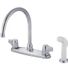 Hot KB772 8-Inch Centerset Kitchen Faucet in Polished Chrome Faucets With Side Spray