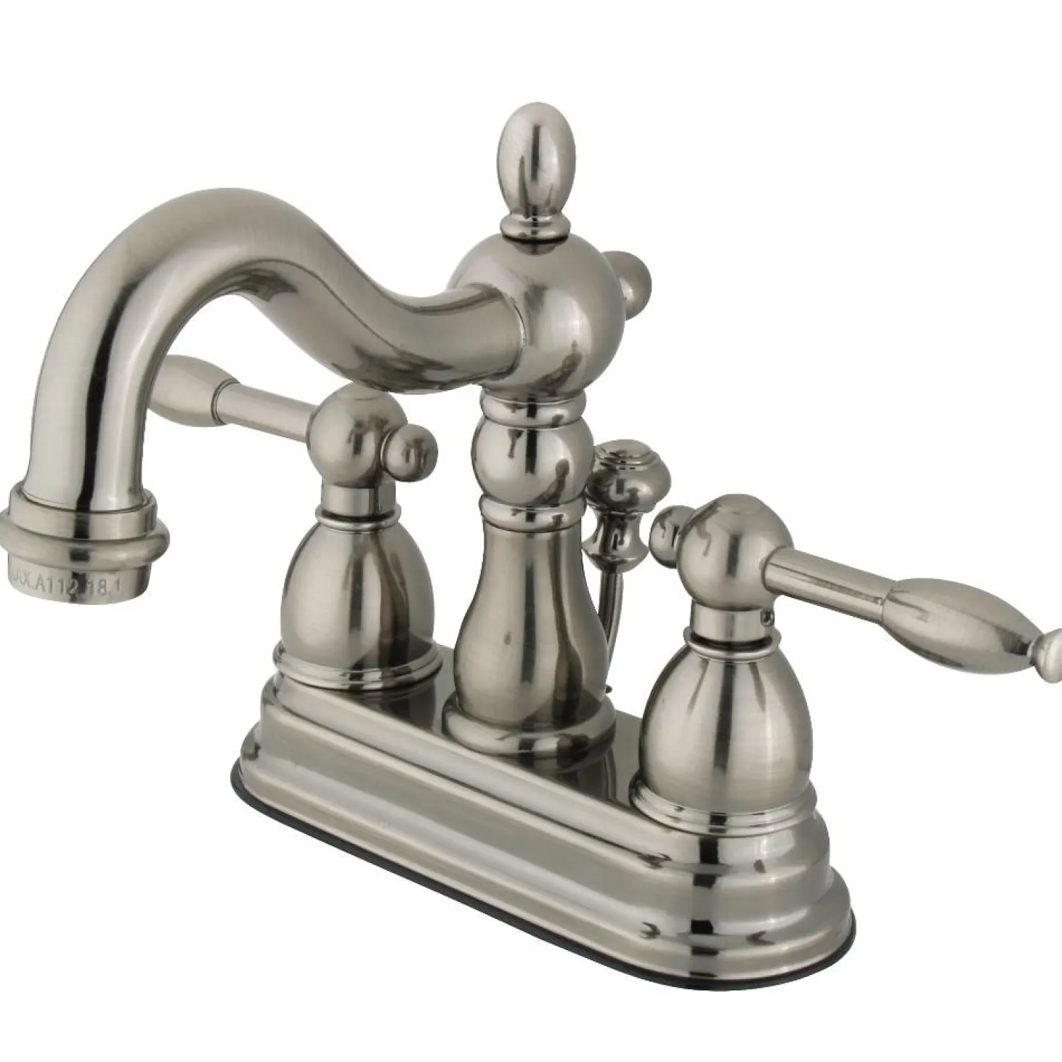 New KB1600KL 4-Inch Centerset Bathroom Faucet in Black Stainless 4" Center Set