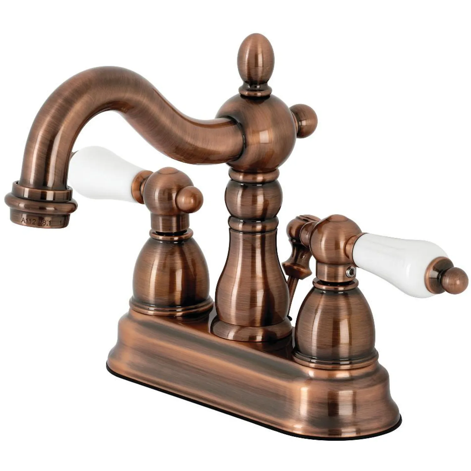 Outlet KB160PLAC Heritage 4 in. Centerset Bathroom Faucet, Antique Copper 4" Center Set