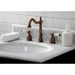 New KB197PLAC 8 in. Widespread Bathroom Faucet, Antique Copper 8" Widespread