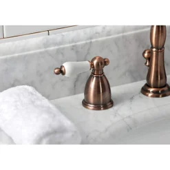 New KB197PLAC 8 in. Widespread Bathroom Faucet, Antique Copper 8