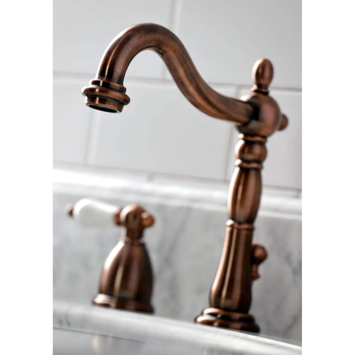New KB197PLAC 8 in. Widespread Bathroom Faucet, Antique Copper 8" Widespread