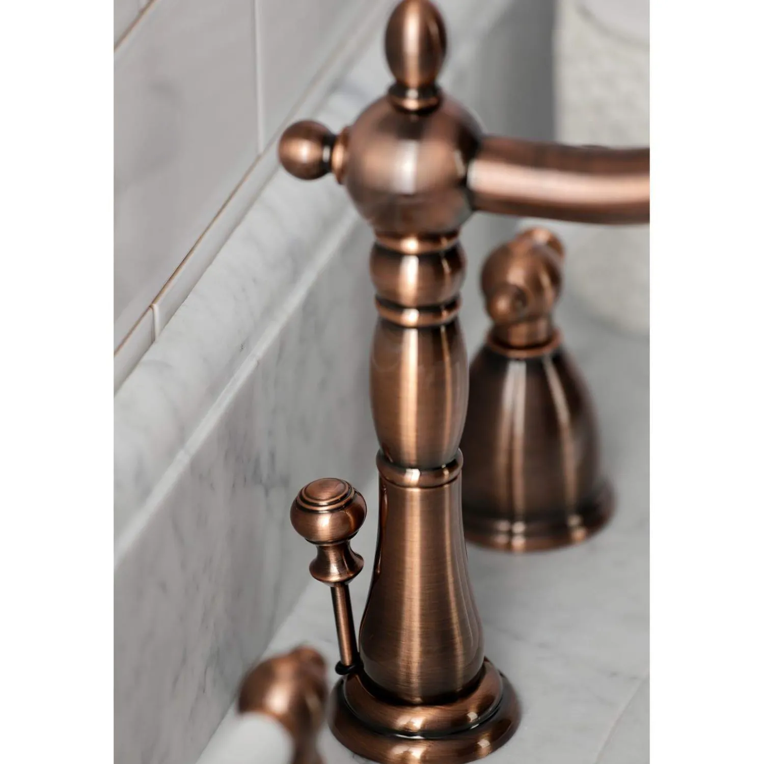 New KB197PLAC 8 in. Widespread Bathroom Faucet, Antique Copper 8" Widespread