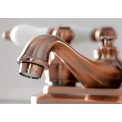 Outlet KB606PL Restoration 4 in. Centerset Bathroom Faucet, Antique Copper 4" Center Set