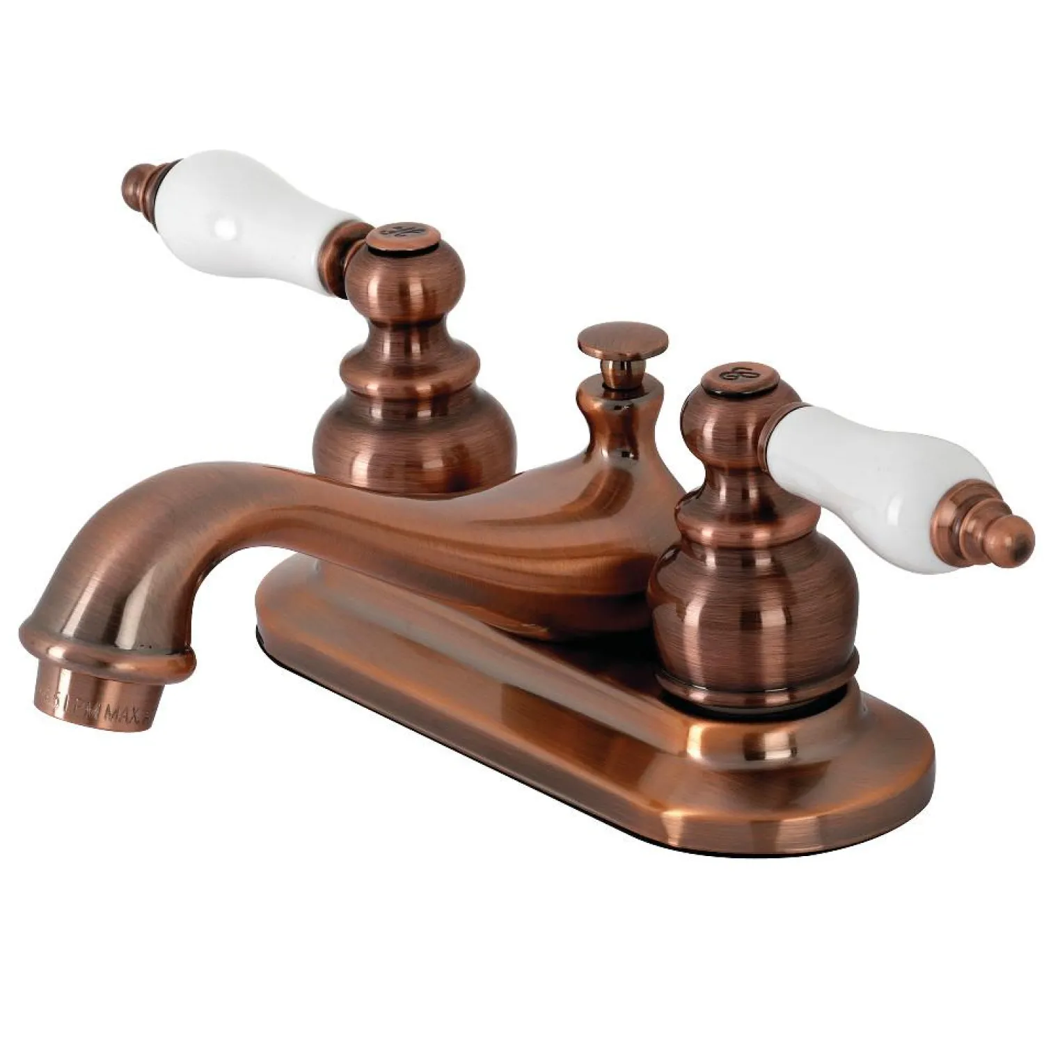 Outlet KB606PL Restoration 4 in. Centerset Bathroom Faucet, Antique Copper 4" Center Set
