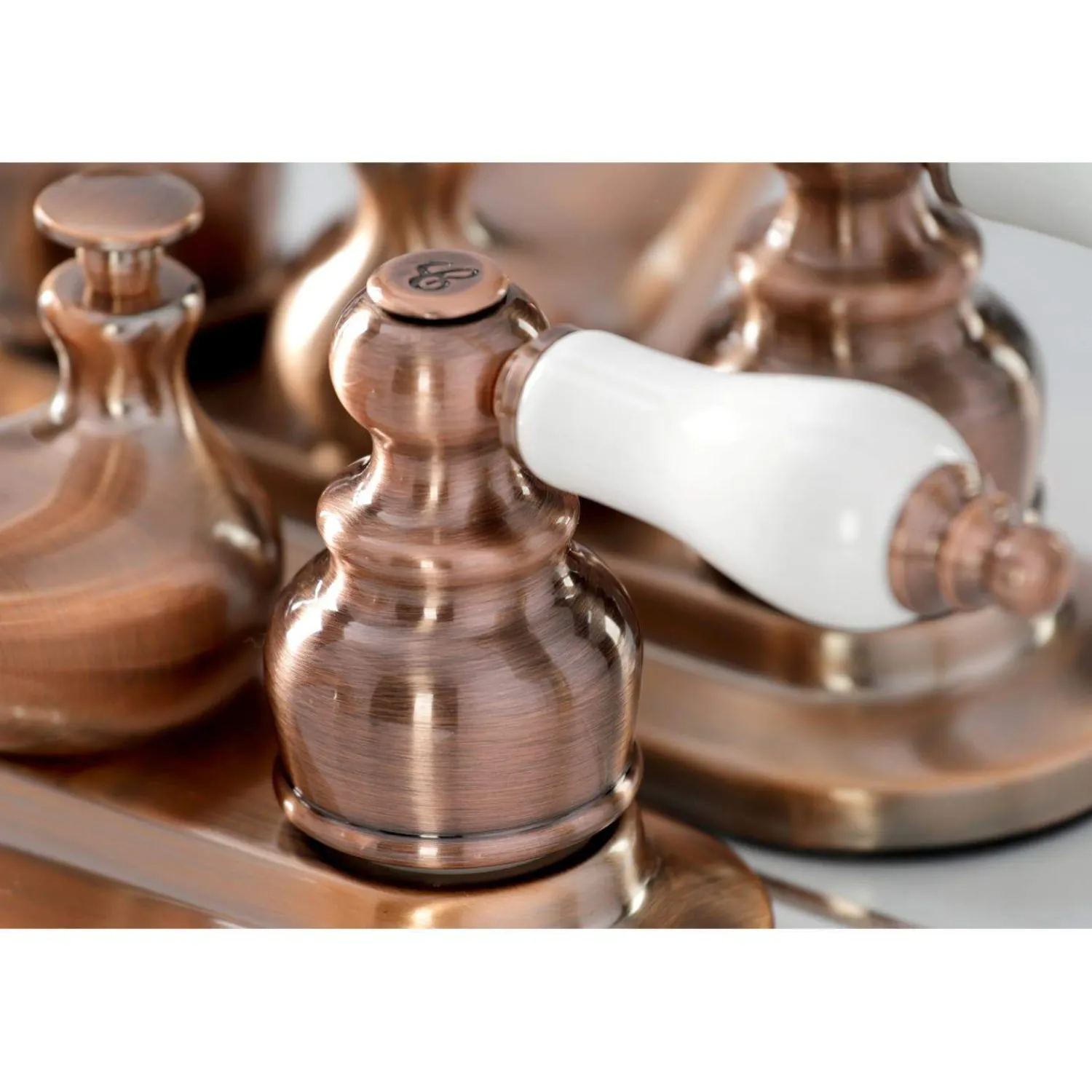 Outlet KB606PL Restoration 4 in. Centerset Bathroom Faucet, Antique Copper 4" Center Set
