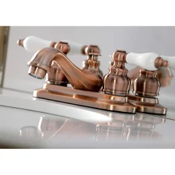 Outlet KB606PL Restoration 4 in. Centerset Bathroom Faucet, Antique Copper 4