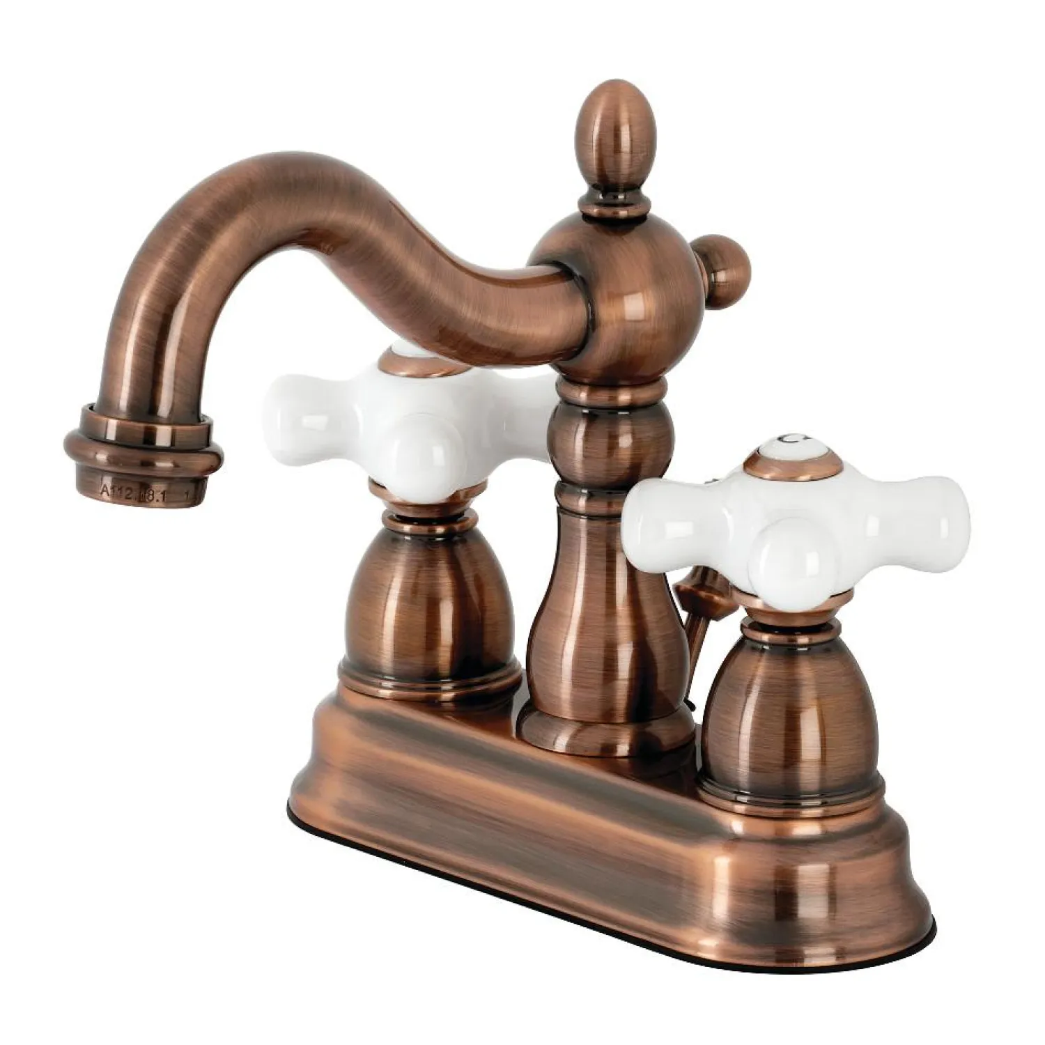 KB160PXAC Heritage 4 in. Centerset Bathroom Faucet, Antique Copper 4" Center Set