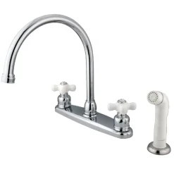 Outlet KB721PX 8-Inch Centerset Kitchen Faucet in Polished Chrome Faucets With Side Spray