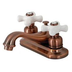 Sale KB606PX Restoration 4 in. Centerset Bathroom Faucet, Antique Copper 4" Center Set