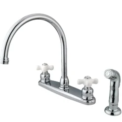 Sale KB721PXSP 8-Inch Centerset Kitchen Faucet in Polished Chrome Faucets With Side Spray