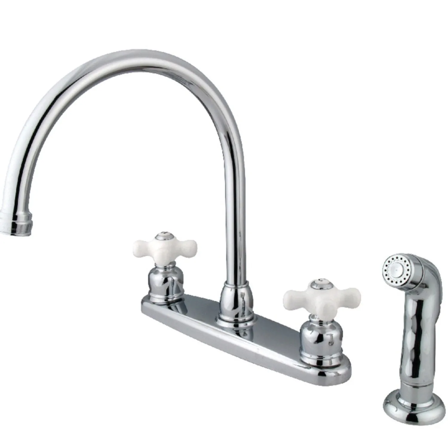 Sale KB721PXSP 8-Inch Centerset Kitchen Faucet in Polished Chrome Faucets With Side Spray