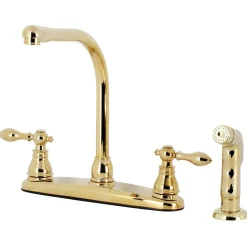 Best KB71XACLSP-P American Classic Centerset Kitchen Faucet with Side Sprayer Faucets With Side Spray