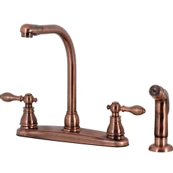Best KB71XACLSP-P American Classic Centerset Kitchen Faucet with Side Sprayer Faucets With Side Spray