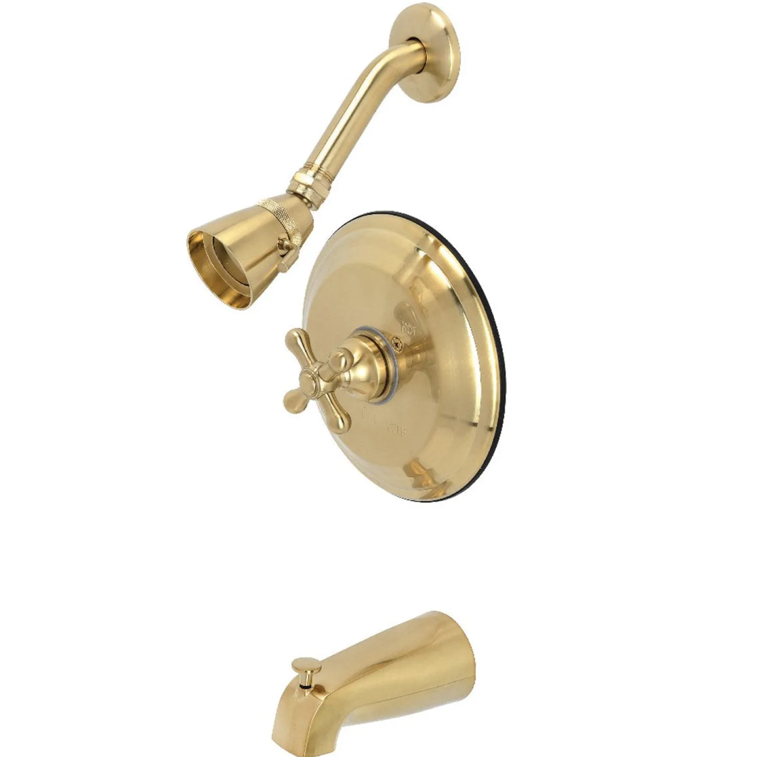 KB363XAX-P Restoration Tub and Shower Faucet in Brushed Brass Tub & Shower Sets