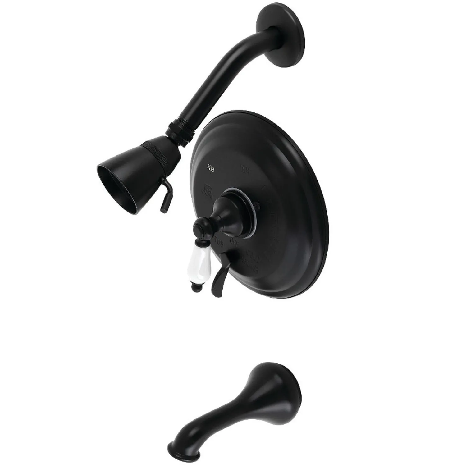 New KB363X0PL-P Restoration Tub and Shower Faucet in Matte Black Tub & Shower Sets