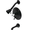 Discount KB363X0PX-P Restoration Tub and Shower Faucet in Matte Black Tub & Shower Sets