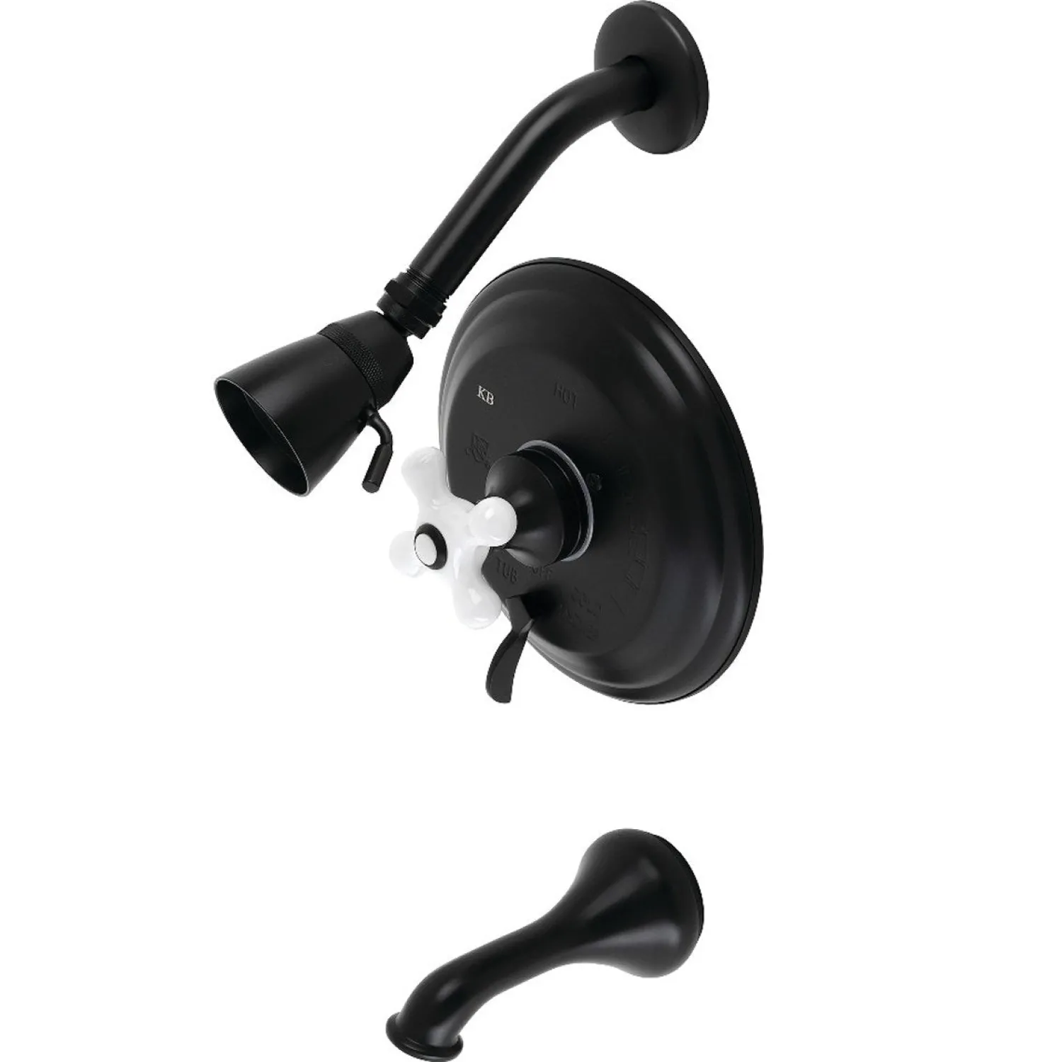 Discount KB363X0PX-P Restoration Tub and Shower Faucet in Matte Black Tub & Shower Sets