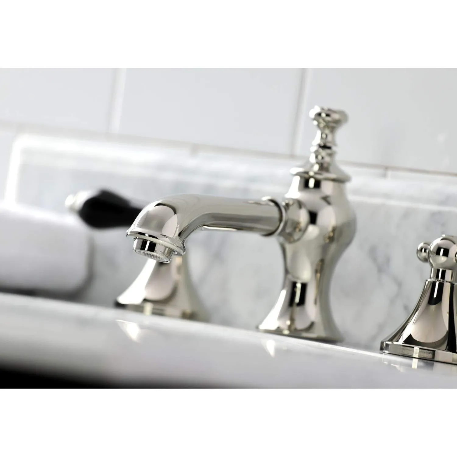 Outlet KC706XPKL-P Duchess Widespread Bathroom Faucet with Brass Pop-Up 8" Widespread