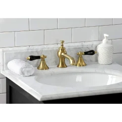 Outlet KC706XPKL-P Duchess Widespread Bathroom Faucet with Brass Pop-Up 8