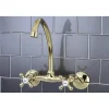 Hot Kingston 6-Inch Adjustable Center Wall Mount Kitchen Faucet Wall Mounted Kitchen Faucets
