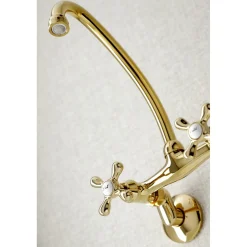 Hot Kingston 6-Inch Adjustable Center Wall Mount Kitchen Faucet Wall Mounted Kitchen Faucets