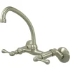 Hot Kingston Wall Mount 6-Inch Adjustable Center Kitchen Faucet Wall Mounted Kitchen Faucets
