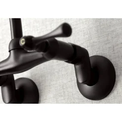 Hot Kingston Wall Mount 6-Inch Adjustable Center Kitchen Faucet Wall Mounted Kitchen Faucets