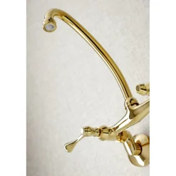 Hot Kingston Wall Mount 6-Inch Adjustable Center Kitchen Faucet Wall Mounted Kitchen Faucets