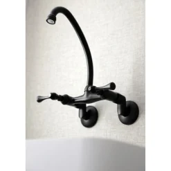 Hot Kingston Wall Mount 6-Inch Adjustable Center Kitchen Faucet Wall Mounted Kitchen Faucets