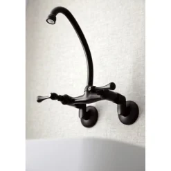 Hot Kingston Wall Mount 6-Inch Adjustable Center Kitchen Faucet Wall Mounted Kitchen Faucets
