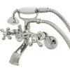 Sale Kingston Wall Mount Clawfoot Tub Faucet with Hand Shower Tub Faucets