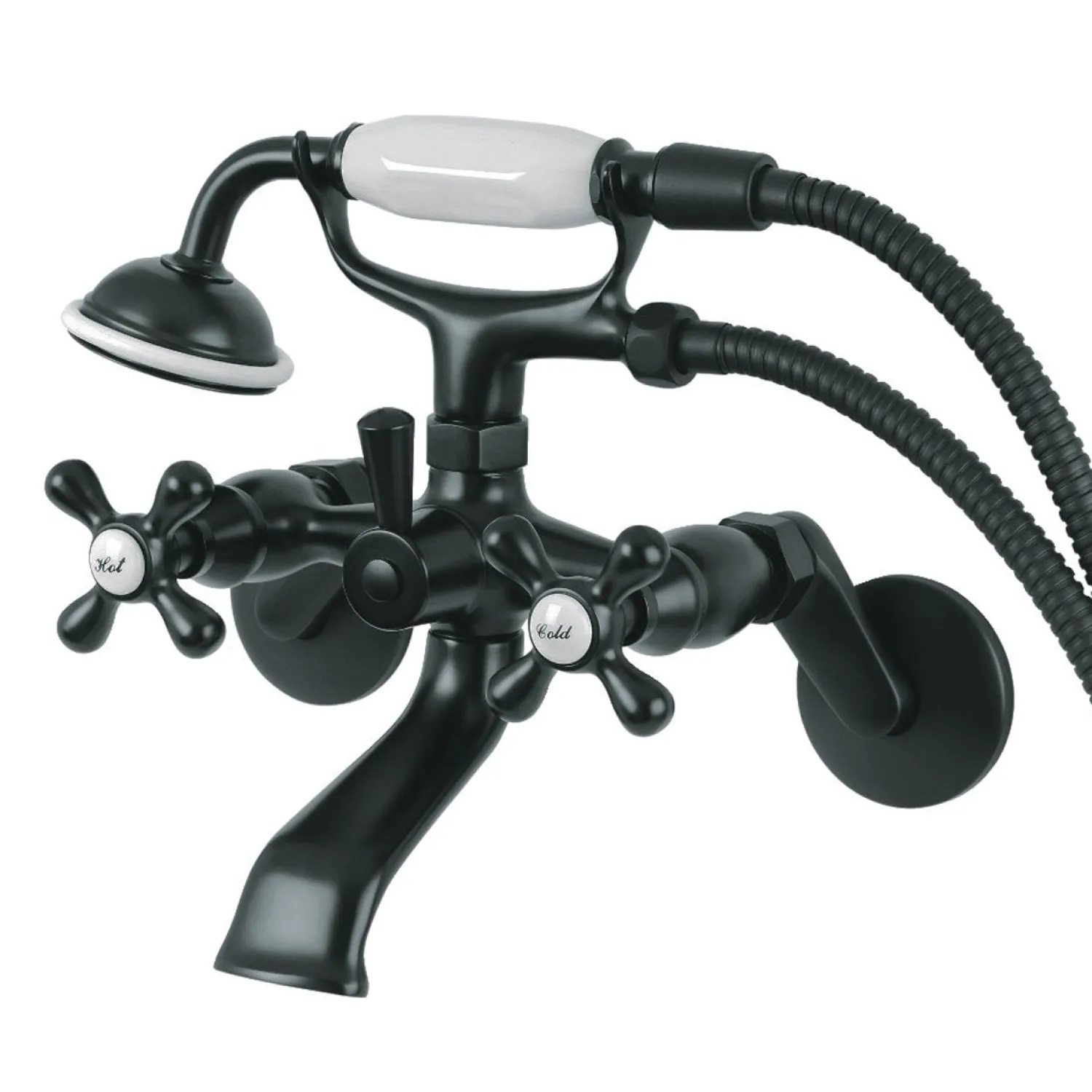 Sale Kingston Wall Mount Clawfoot Tub Faucet with Hand Shower Tub Faucets