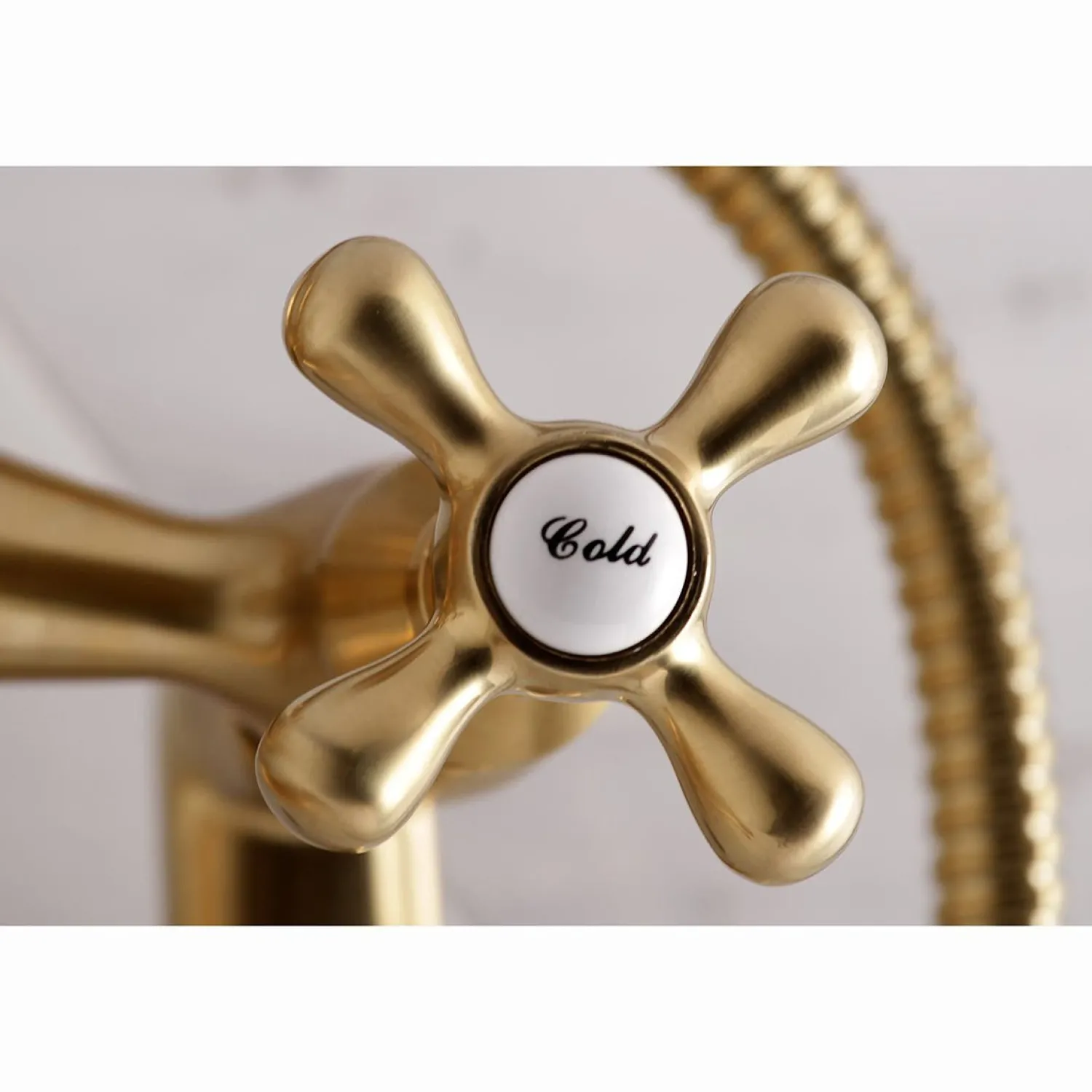 Sale Kingston Wall Mount Clawfoot Tub Faucet with Hand Shower Tub Faucets