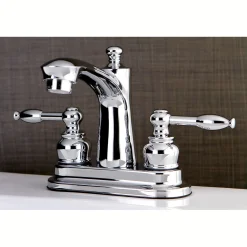 Hot Knight Deck Mount 4-Inch Centerset Bathroom Faucet 4