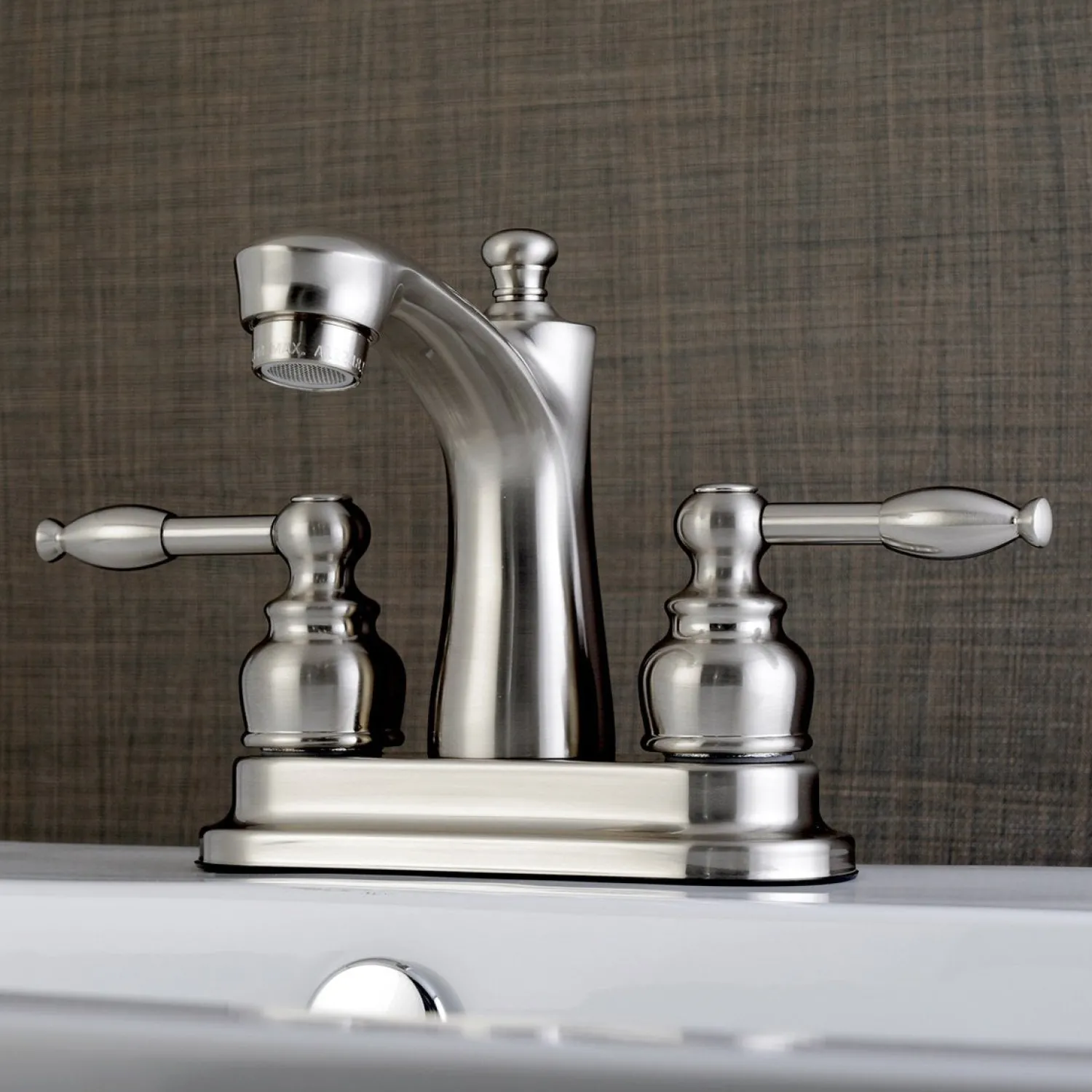 Hot Knight Deck Mount 4-Inch Centerset Bathroom Faucet 4" Center Set