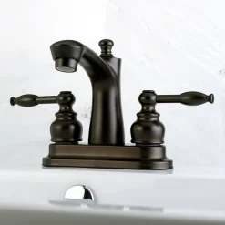 Hot Knight Deck Mount 4-Inch Centerset Bathroom Faucet 4