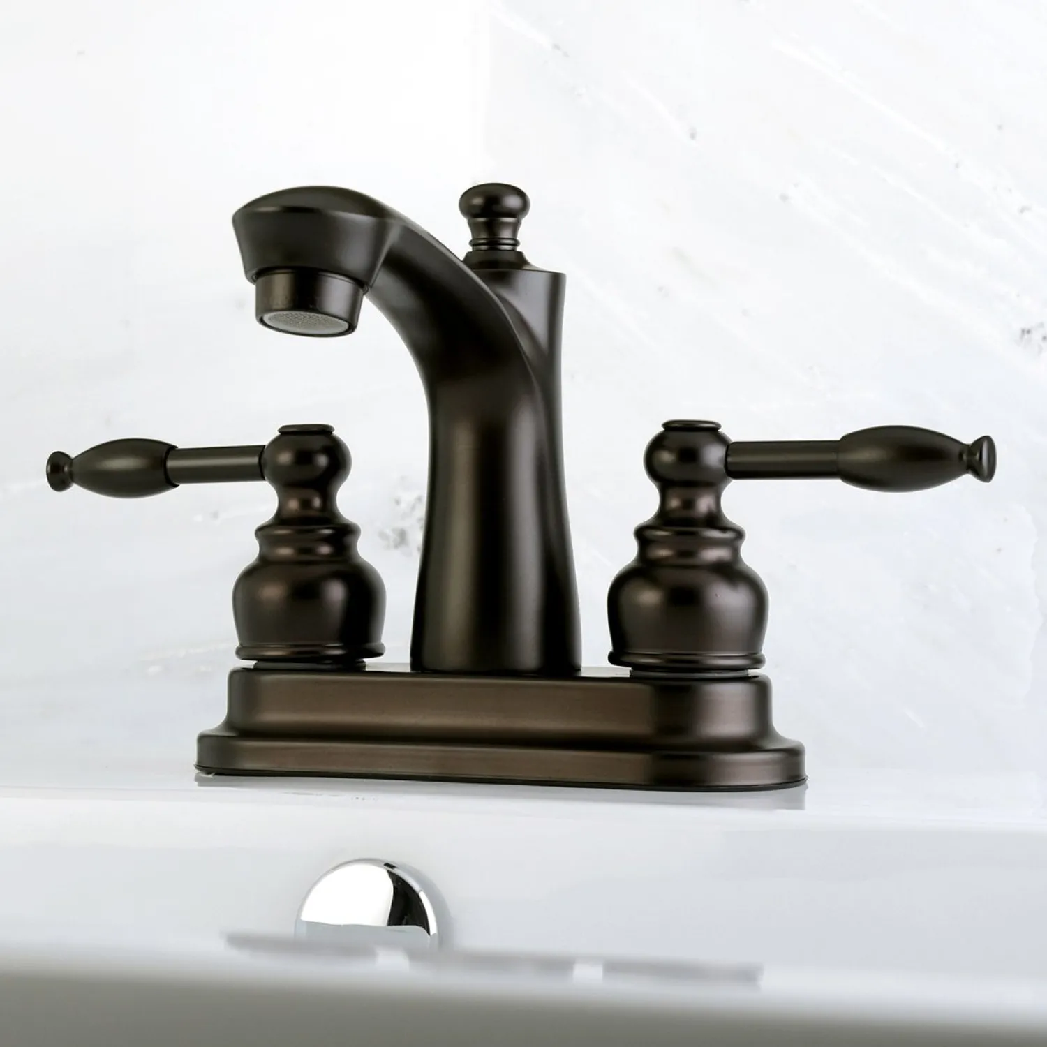 Hot Knight Deck Mount 4-Inch Centerset Bathroom Faucet 4" Center Set