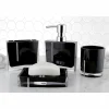 Clearance Krystal Bathware Reef 4-Piece Bath Accessory Set Soap Dishes & Dispensers|Toothbrush Holders & Tumblers