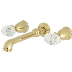 Discount Krystal Onyx 2-Handle Wall Mount Bathroom Faucet Wall Mount