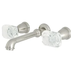 Outlet Krystal Onyx 8-Inch Center Wall Mount Roman Tub Filler Tub Faucets