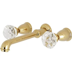 New Krystal Onyx Two-Handle Wall Mount Roman Tub Faucet Tub Faucets