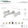 Sale Krystal Onyx Wall Mount Two-Handle Bathroom Faucet Wall Mount