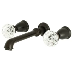 Sale Krystal Onyx Wall Mount Two-Handle Bathroom Faucet Wall Mount