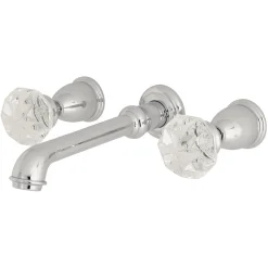 Sale Krystal Onyx Wall Mount Two-Handle Bathroom Faucet Wall Mount
