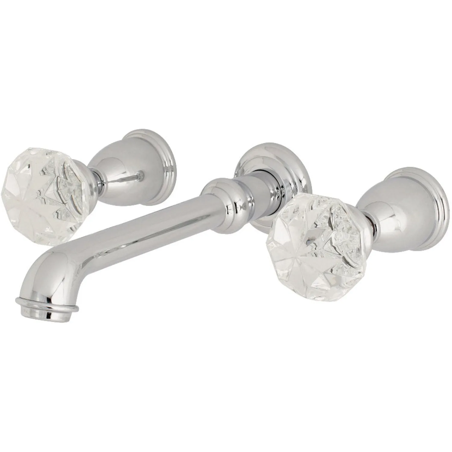 Sale Krystal Onyx Wall Mount Two-Handle Bathroom Faucet Wall Mount