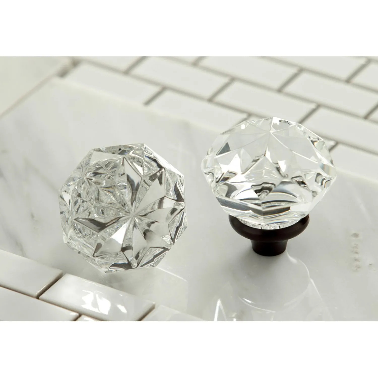 Sale Krystal Onyx Wall Mount Two-Handle Bathroom Faucet Wall Mount