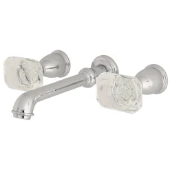 Best Krystal Onyx Wall Mount 2-Handle Bathroom Faucet Wall Mount